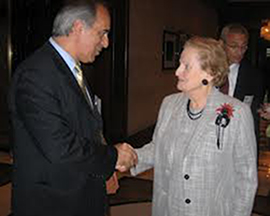 Iranian-American attorney Jamshid Irani meets Madeline Albright